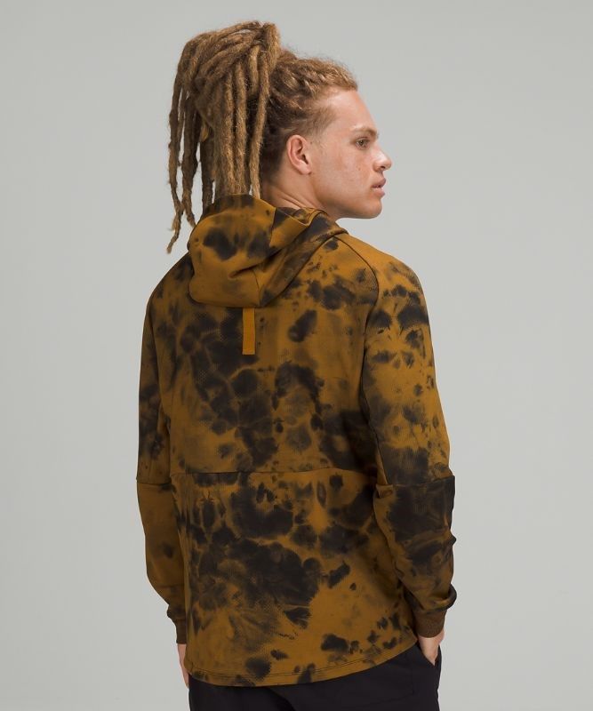 Lululemon Textured Tech Hoodie Hoodie Herr Guld Bruna Svarta | DOJE-07823