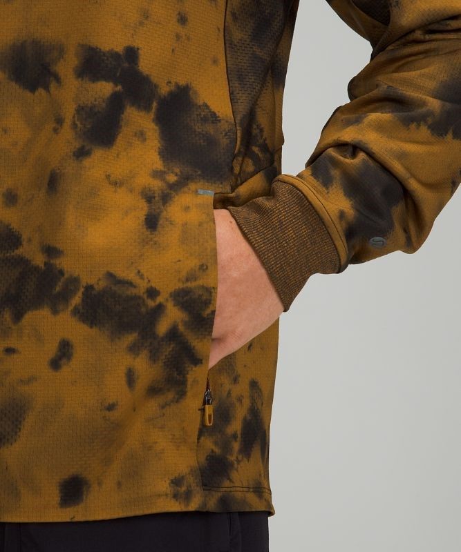 Lululemon Textured Tech Hoodie Hoodie Herr Guld Bruna Svarta | DOJE-07823