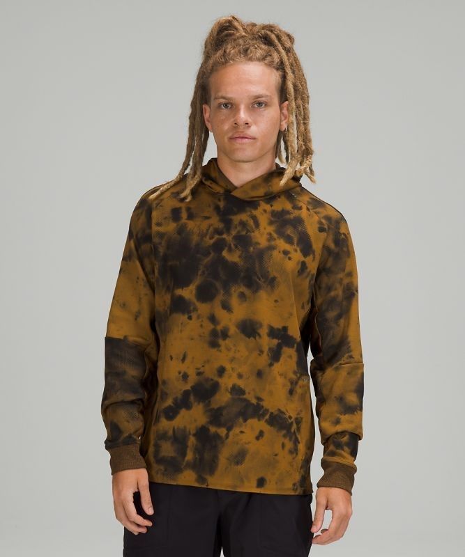 Lululemon Textured Tech Hoodie Hoodie Herr Guld Bruna Svarta | DOJE-07823