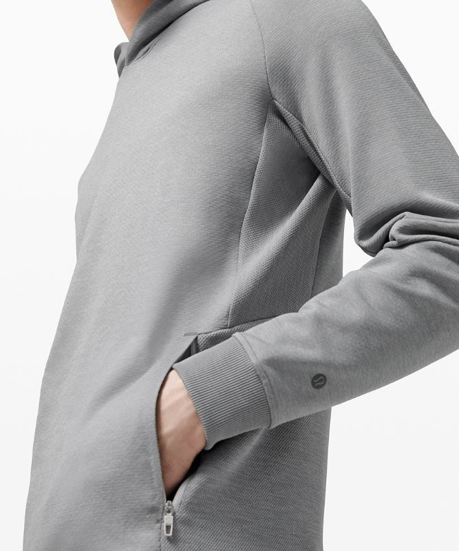 Lululemon Textured Tech Hoodie Hoodie Herr Vita Grå | XEFL-94076