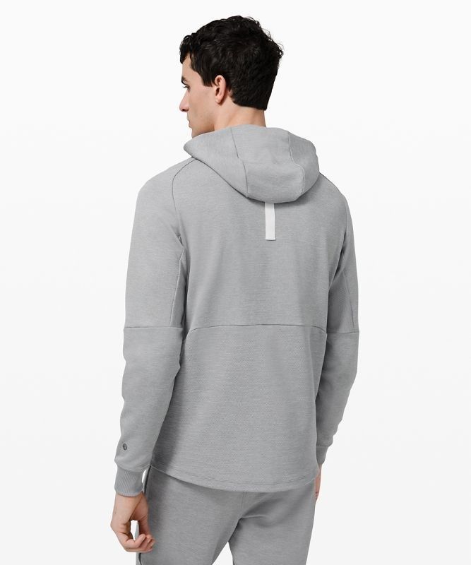 Lululemon Textured Tech Hoodie Hoodie Herr Vita Grå | XEFL-94076