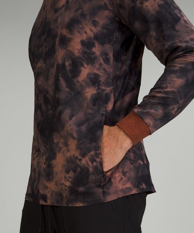 Lululemon Textured Tech Hoodie Hoodie Herr Rosa Mörkgrå | UFLZ-31284
