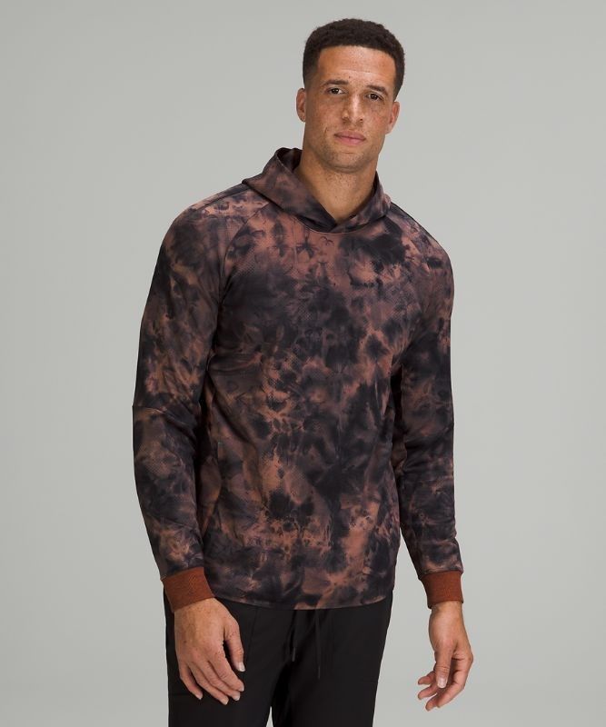 Lululemon Textured Tech Hoodie Hoodie Herr Rosa Mörkgrå | UFLZ-31284