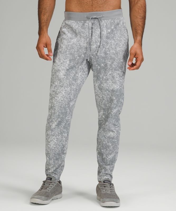 Lululemon Textured Tech Pant Byxor Herr Blå Tvätt Vita Grå Olika Färger | IGKS-27480