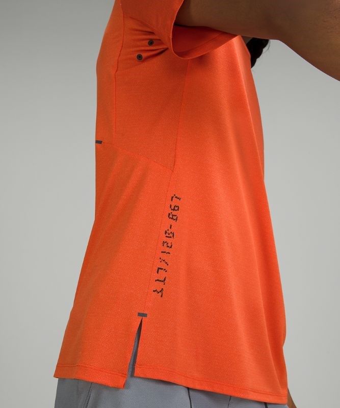 Lululemon Textured Training Short Sleeve Blast Herr Korall | QCSJ-96754