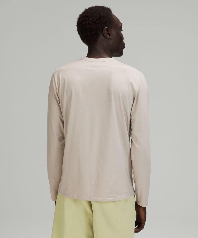 Lululemon The Fundamental Long Sleeve Henley Blast Herr Beige | KTJO-63094