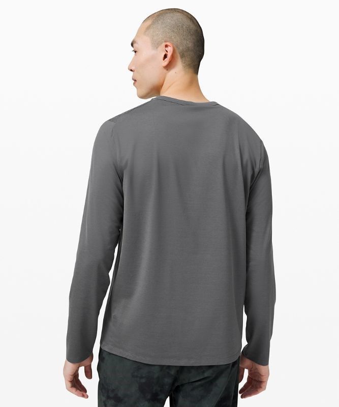 Lululemon The Fundamental Long Sleeve Shirt Blast Herr Anchor | SBYW-25038