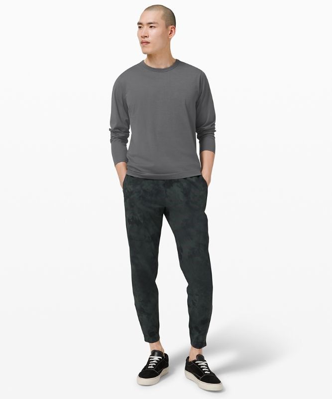 Lululemon The Fundamental Long Sleeve Shirt Blast Herr Anchor | SBYW-25038