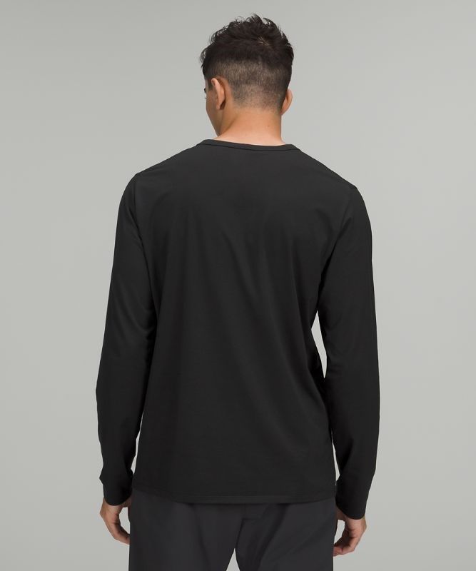 Lululemon The Fundamental Long Sleeve Shirt Blast Herr Svarta | NKXE-24785