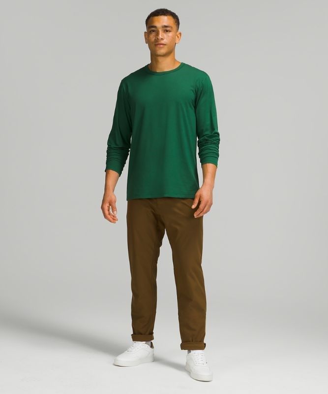 Lululemon The Fundamental Long Sleeve Shirt Blast Herr Gröna | JZTW-31052