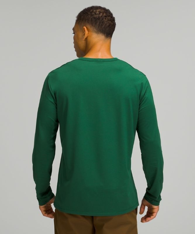 Lululemon The Fundamental Long Sleeve Shirt Blast Herr Gröna | JZTW-31052