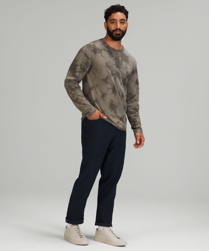 Lululemon The Fundamental Long Sleeve Shirt Blast Herr New Tide Shibori Rover | IRTD-54769