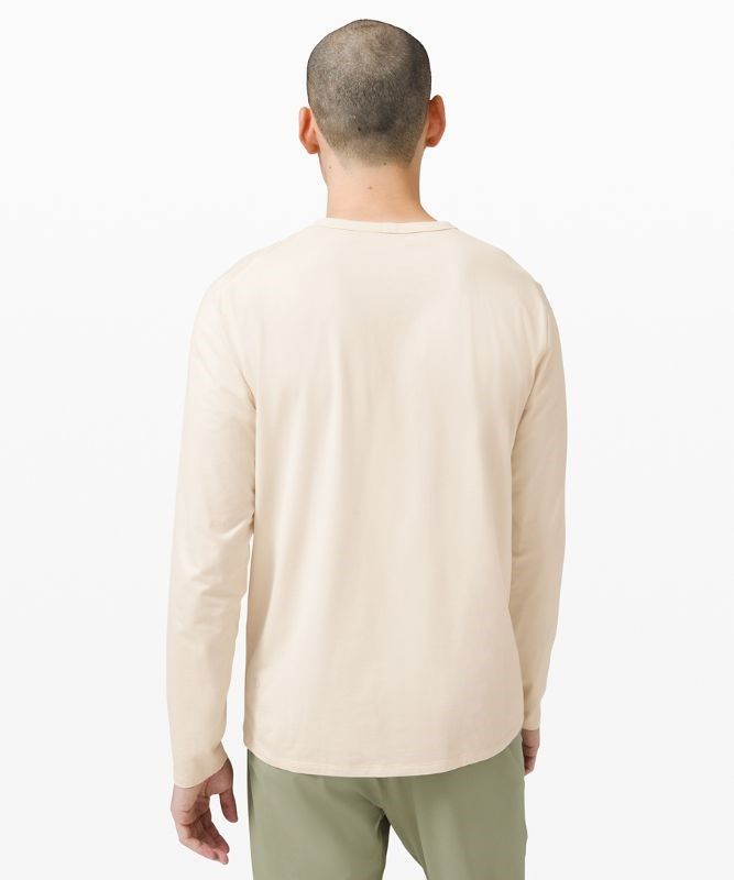 Lululemon The Fundamental Long Sleeve Shirt Blast Herr Vita | CKOI-97084