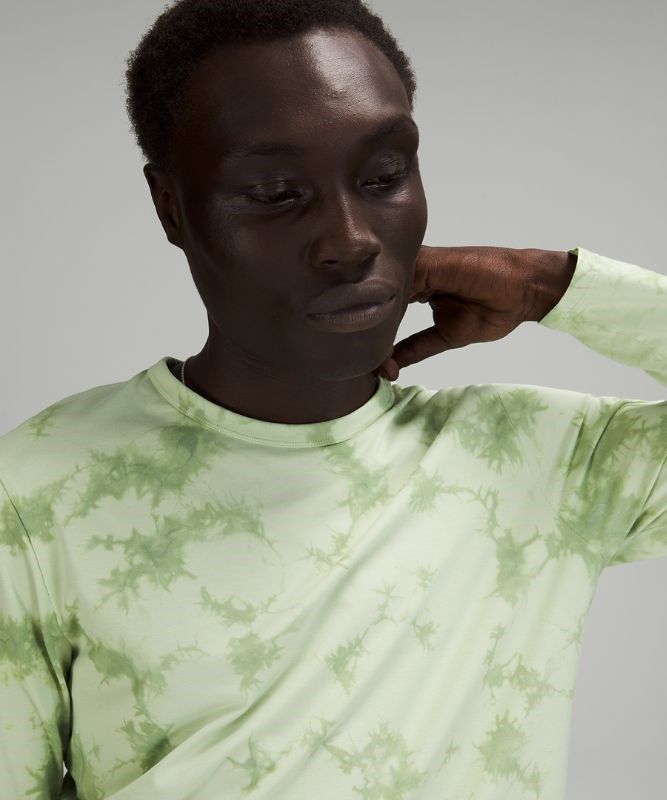 Lululemon The Fundamental Long Sleeve Shirt Blast Herr Mintgröna | ADSG-45638