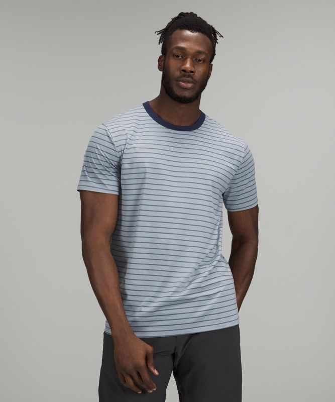 Lululemon The Fundamental T Blast Herr Stripes | TQVR-48790
