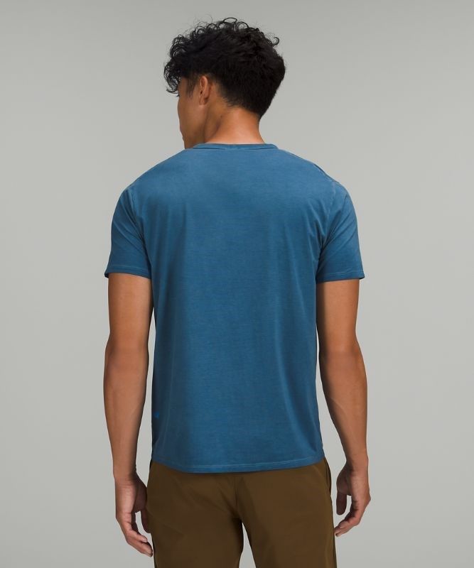 Lululemon The Fundamental T Wash Blast Herr Turkos Blå | VXGC-08497