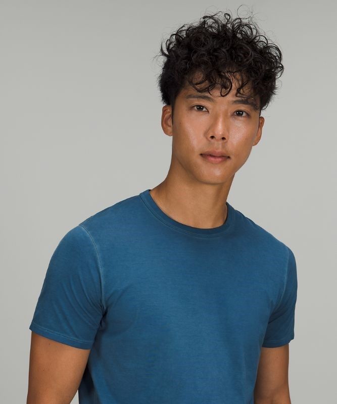 Lululemon The Fundamental T Wash Blast Herr Turkos Blå | VXGC-08497