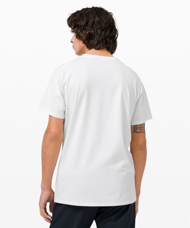 Lululemon The Fundamental V-Neck T-Shirt Blast Herr Vita | NHLF-36728