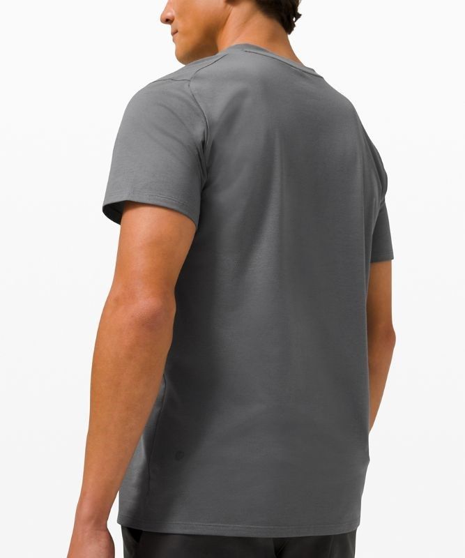 Lululemon The Fundamental V-Neck T-Shirt Blast Herr Anchor | CKLD-57843