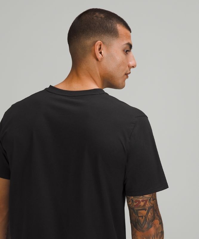 Lululemon The Fundamental V-Neck T-Shirt Blast Herr Svarta | UVEH-59410