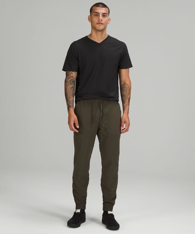 Lululemon The Fundamental V-Neck T-Shirt Blast Herr Svarta | UVEH-59410
