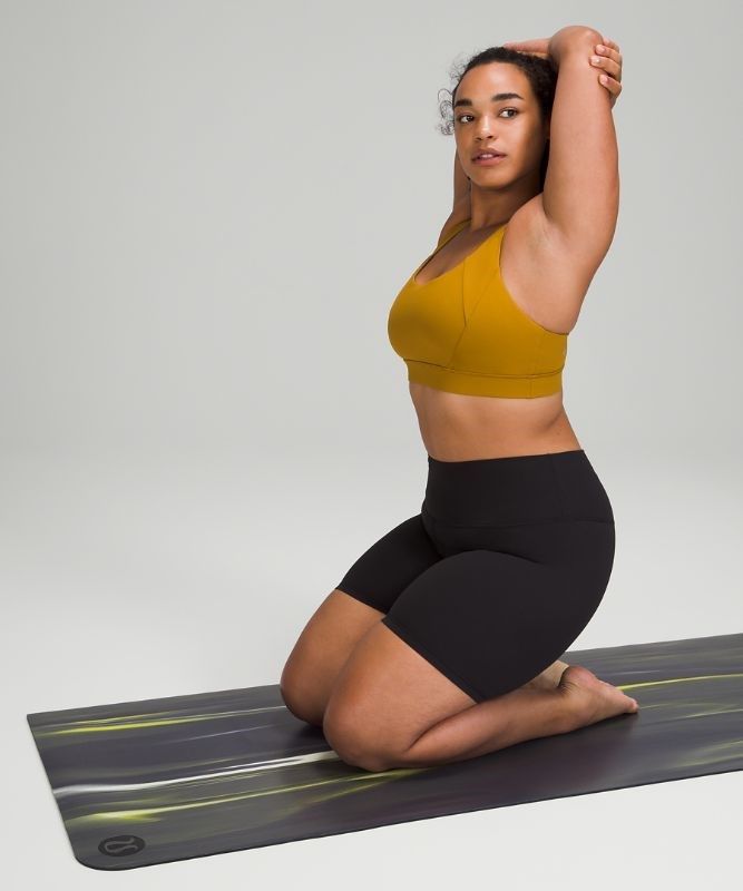 Lululemon The Reversible Mat 5mm Marble Yogamattor Accessories Marinblå Gula Marinblå | HMEG-14579