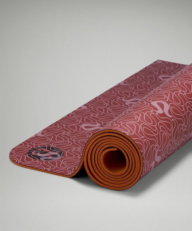 Lululemon The Reversible Mat 5mm Print Yogamattor Accessories Röda Rosa Korall | UYIM-60548
