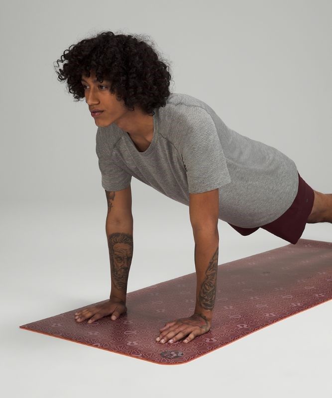 Lululemon The Reversible Mat 5mm Print Yogamattor Accessories Röda Rosa Korall | UYIM-60548
