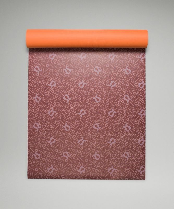 Lululemon The Reversible Mat 5mm Print Yogamattor Accessories Röda Rosa Korall | UYIM-60548