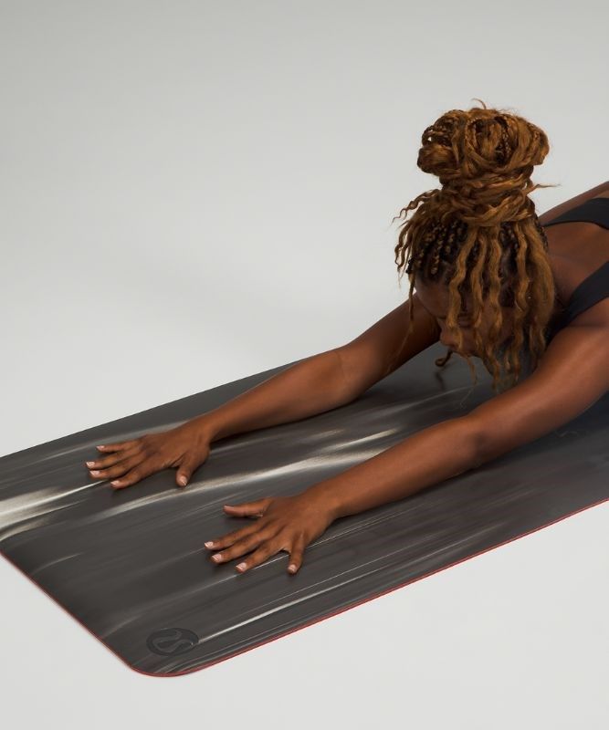 Lululemon The Reversible Mat 5mm Yogamattor Accessories Svarta Vita Mörkröda | HVAE-52407