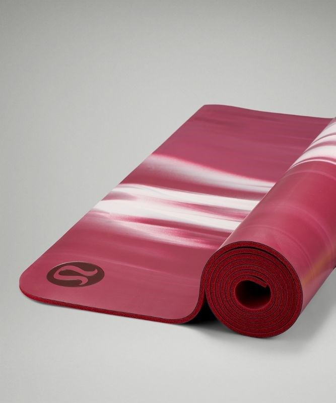 Lululemon The Reversible Mat 5mm Yogamattor Accessories Vinröda Vita Röda Vinröda | HDYA-40256