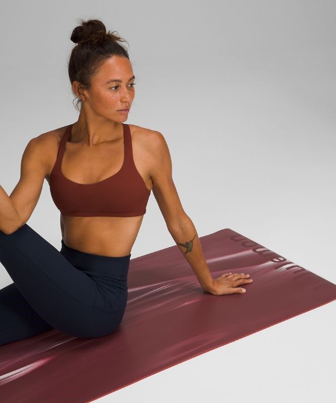 Lululemon The Reversible Mat 5mm Yogamattor Accessories Vinröda Vita Röda Vinröda | HDYA-40256