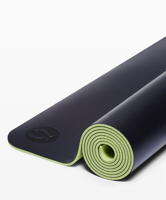 Lululemon The Reversible Mat 5mm Yogamattor Accessories Marinblå Citron | TDYN-60514