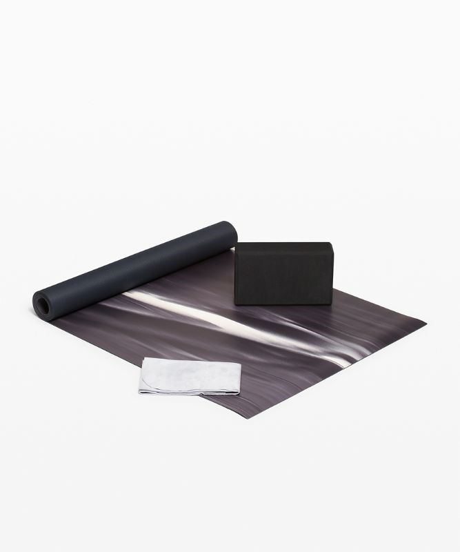 Lululemon The Yoga Kit 3mm Utrustning Accessories Marinblå Vita Marinblå Svarta | YGZM-28450