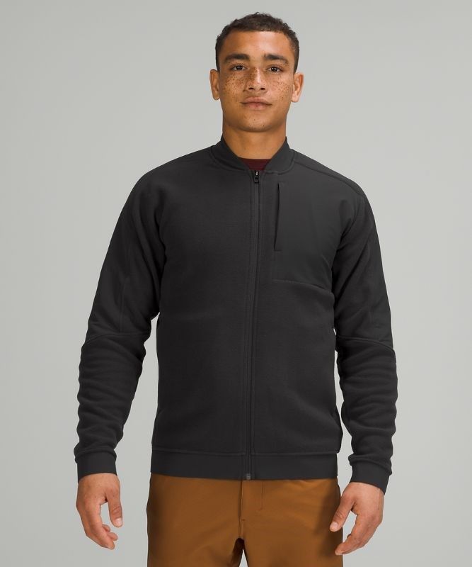 Lululemon Thick Fleece Bomber Jackor Herr Svarta | LAGS-28751
