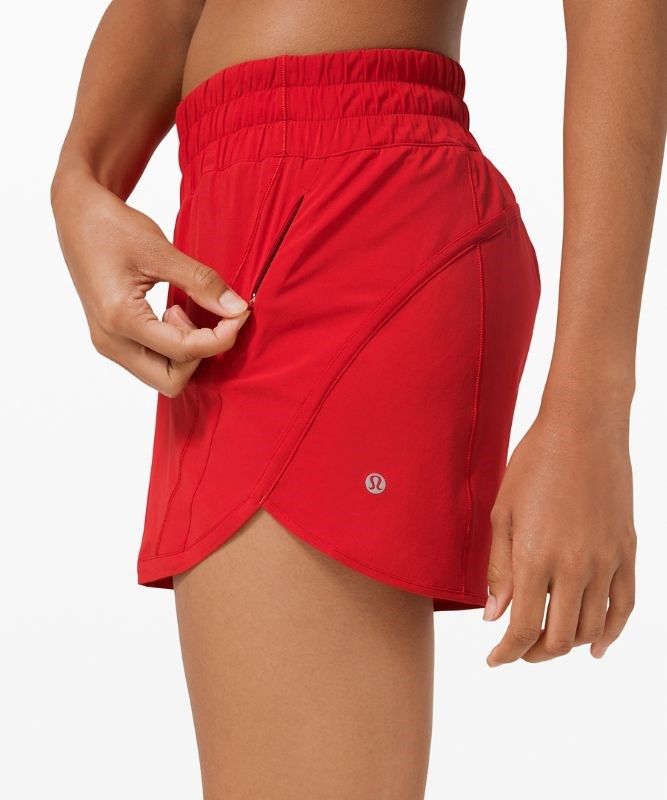 Lululemon Track That Mid-Rise Short 5 Lined Shorts Dam Mörkröda | RDPQ-83621