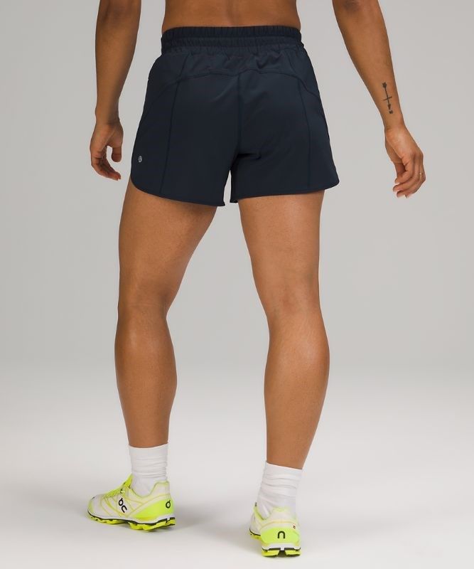 Lululemon Track That Mid-Rise Short 5 Lined Shorts Dam Marinblå | UERP-05382