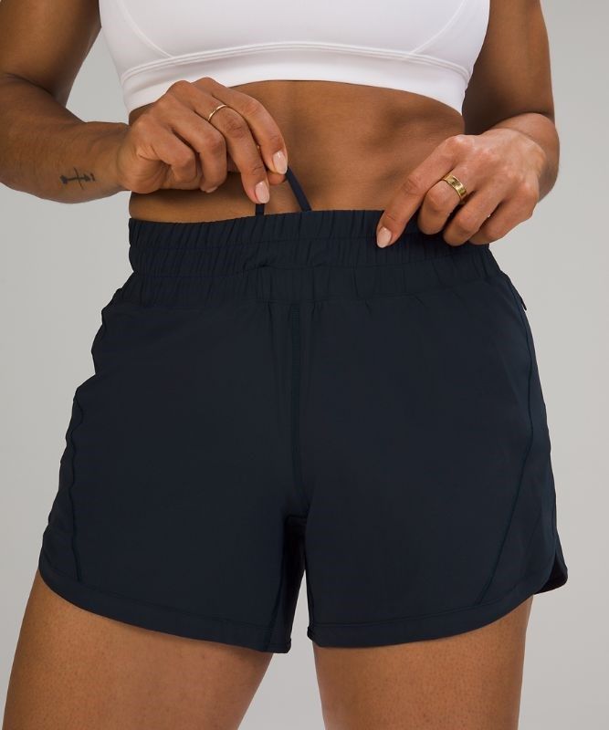 Lululemon Track That Mid-Rise Short 5 Lined Shorts Dam Marinblå | UERP-05382