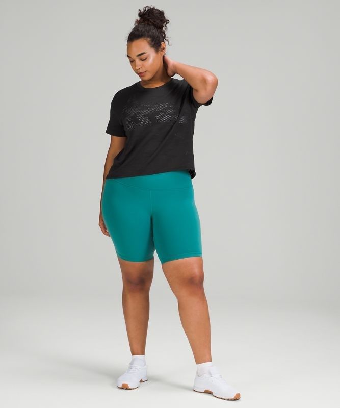 Lululemon Train to Be Short Sleeve Blast Dam Camo Svarta | EGNS-47208