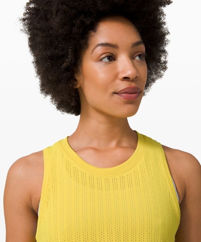 Lululemon Train to Be Tank Top Stripe Blast Dam Soleil | JPFV-12096