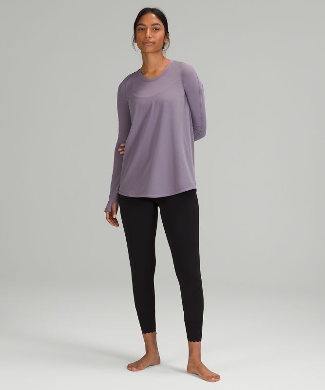 Lululemon Tuck and Flow Long Sleeve Shirt Blast Dam Lavendel | NBDC-15673