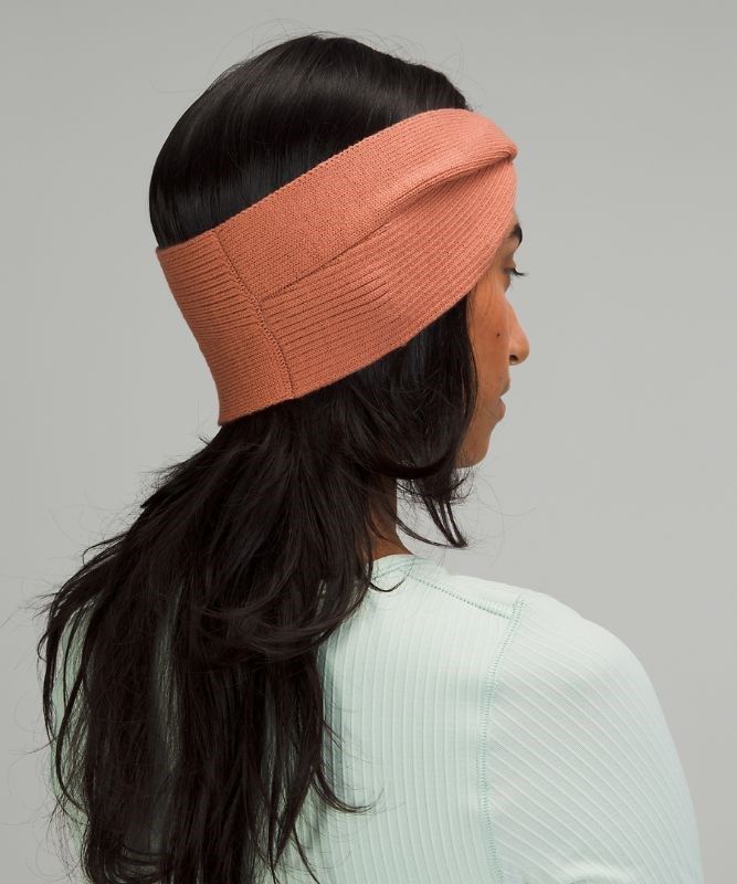 Lululemon Twist Knit Ear Warmer Hatt Accessories Rosa | NMYX-64159
