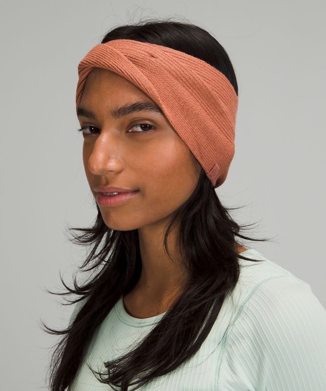 Lululemon Twist Knit Ear Warmer Hatt Accessories Rosa | NMYX-64159