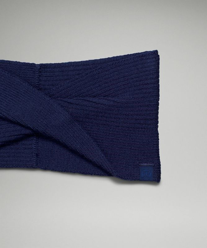Lululemon Twist Knit Ear Warmer Hatt Accessories Night Sea | MCAN-92081