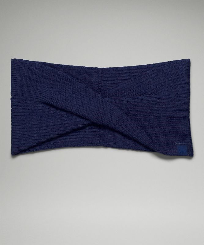 Lululemon Twist Knit Ear Warmer Hatt Accessories Night Sea | MCAN-92081