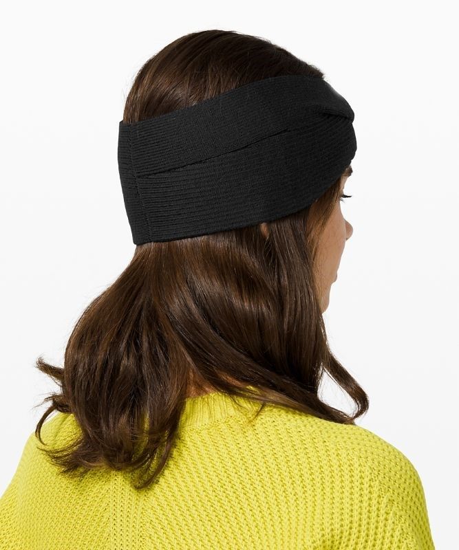 Lululemon Twist Knit Ear Warmer Hatt Accessories Svarta | CALY-85936