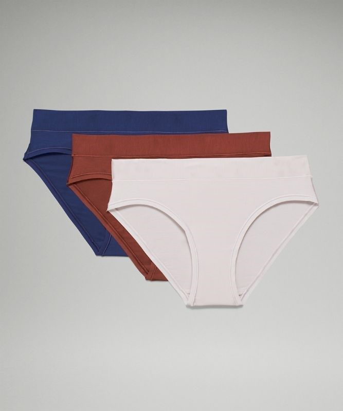 Lululemon UnderEase Bikini 3 Pack Underkläder Dam Bruna | MTXJ-04183