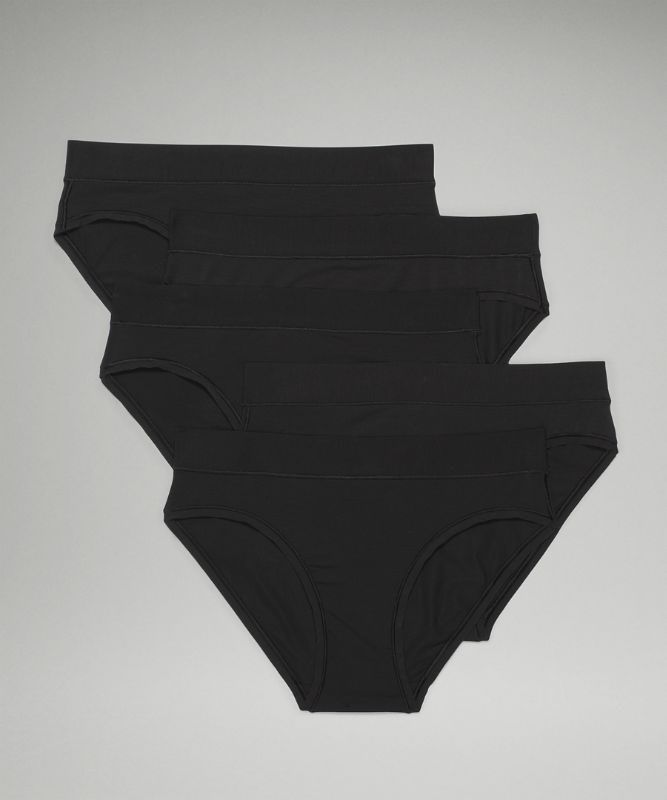 Lululemon UnderEase Bikini 5P Underkläder Dam Svarta | CQHE-01984