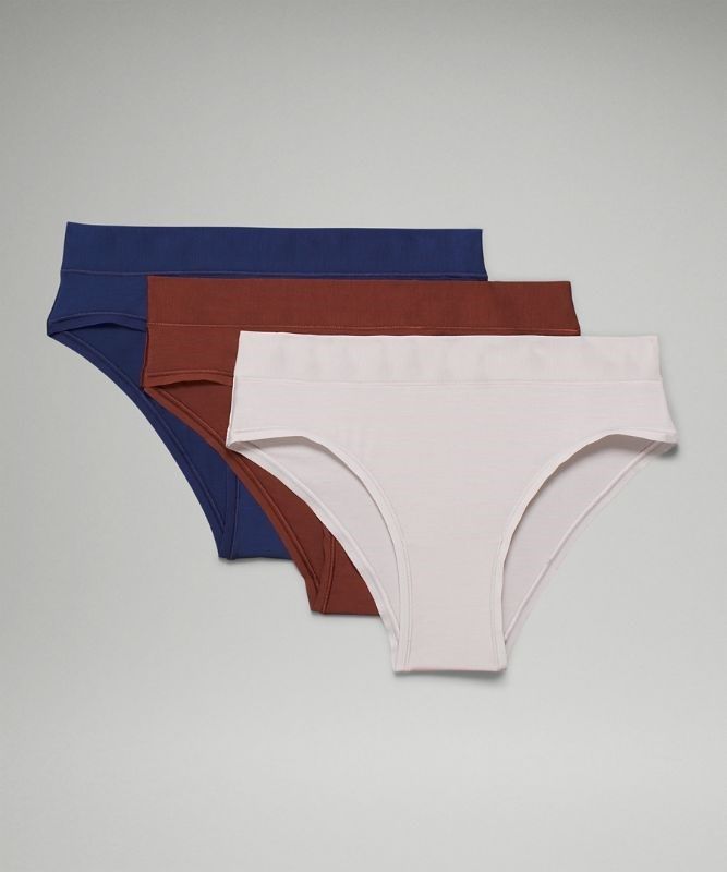Lululemon UnderEase Cheeky Bikini 3 Pack Underkläder Dam Bruna | CAPD-34906