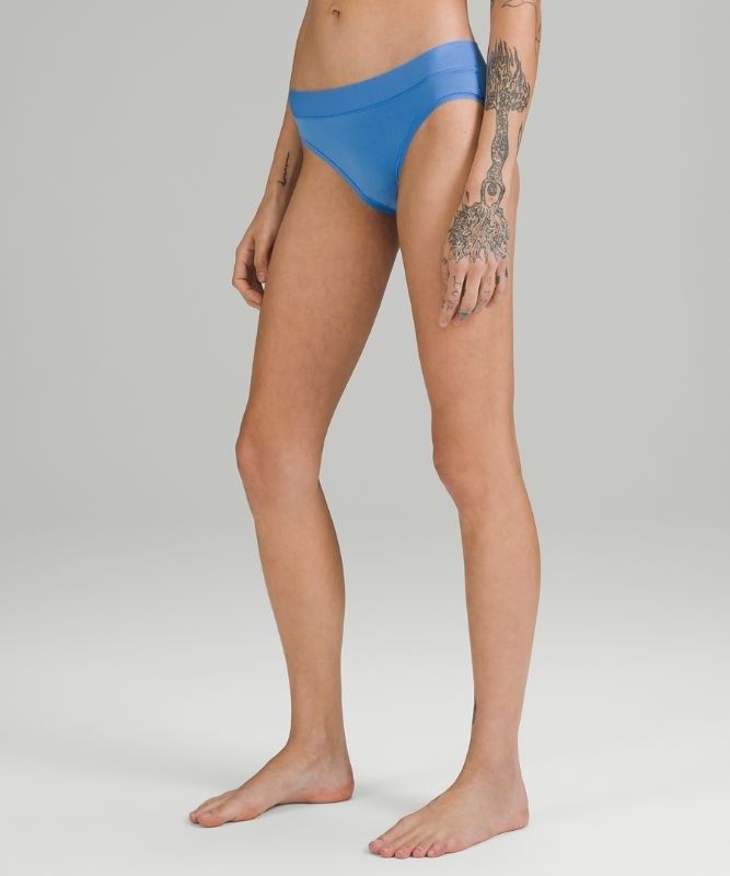 Lululemon UnderEase Mid-Rise Bikini Underwear Underkläder Dam Blå | YNJK-24650